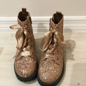 GAP Rose Gold Glitter Boots